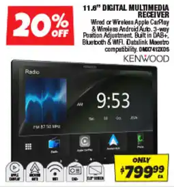 Autobarn 11.6" Digital Multimedia Receiver Kenwood offer