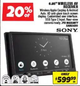 Autobarn Sony 6.95" Wireless AV Receiver offer