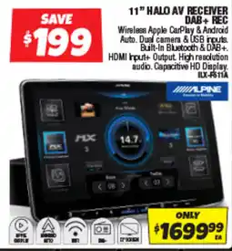 Autobarn 11" Halo AV Receiver Alpine offer