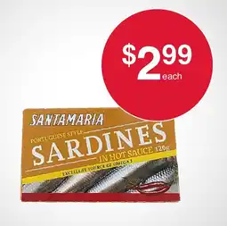 Australian Butchers Store Santamaria Portuguese Style Sardines offer