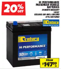 Autobarn Century Hi Performance Battery offer