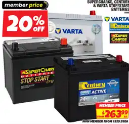 Autobarn Supercharge Stop Start Battery offer