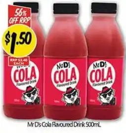 NQR Mr D's Cola Flavoured Drink offer