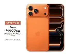 Harvey Norman iPhone 17 Pro Max offer