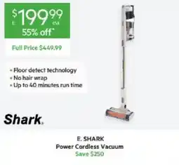 Harris Scarfe E. SHARK Power Cordless Vacuum offer