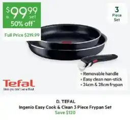 Harris Scarfe Tefal Ingenio Easy Cook & Clean 3 Piece Frypan Set offer