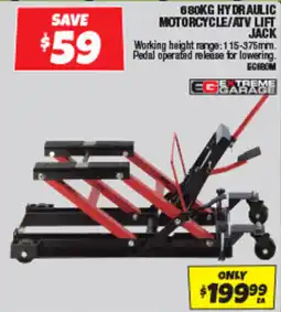 Autobarn Extreme Garage 680KG Hydraulic Motorcycle/ATV Lift Jack offer