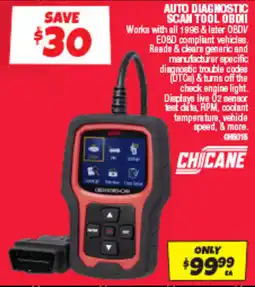 Autobarn Auto Diagnostic Scan Tool OBDII Chicane offer