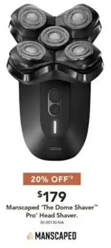 Harvey Norman Manscaped 'The Dome Shaver' Pro' Head Shaver offer
