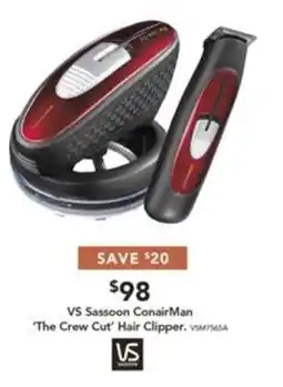 Harvey Norman VS Sassoon ConairMan 'The Crew Cut' Hair Clipper offer