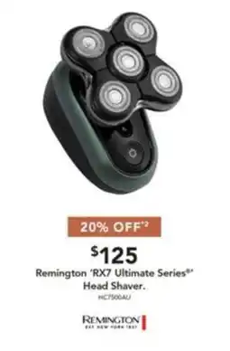 Harvey Norman Remington 'RX7 Ultimate Series' Head Shaver offer