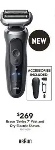 Harvey Norman Braun 'Series 7' Wet and Dry Electric Shaver offer