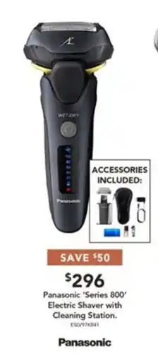 Harvey Norman Panasonic 'Series 800' Electric Shaver with Cleaning Station offer