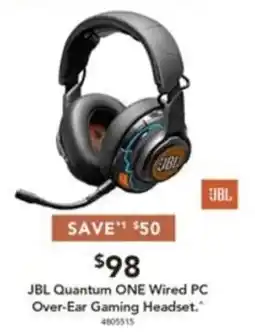 Harvey Norman JBL Quantum ONE Wired PC Over-Ear Gaming Headset offer