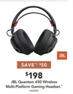 Harvey Norman JBL Quantum 650 Wireless Multi-Platform Gaming Headset offer