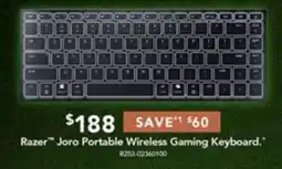 Harvey Norman Razer Joro Portable Wireless Gaming Keyboard offer