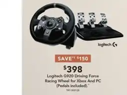 Harvey Norman Logitech G920 Driving Force Racing Wheel for Xbox And PC offer