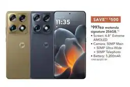 Harvey Norman motorola signature 256GB offer