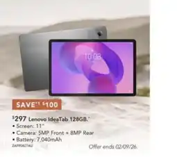 Harvey Norman Lenovo IdeaTab 128GB offer