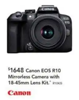 Harvey Norman Canon EOS R10 Mirrorless Camera with 18-45mm Lens Kit offer