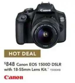 Harvey Norman Canon EOS 1500D DSLR with 18-55mm Lens Kit offer