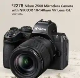 Harvey Norman Nikon Z50II Mirrorless Camera with NIKKOR 18-140mm VR Lens Kit offer