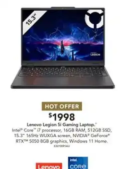 Harvey Norman Lenovo Legion 5i Gaming Laptop offer