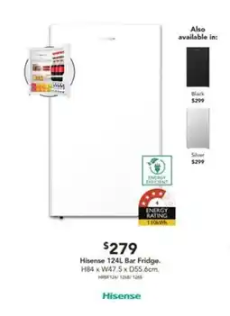 Harvey Norman Hisense 124L Bar Fridge offer