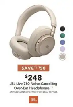 Harvey Norman JBL Live 780 Noise-Cancelling Over-Ear Headphones offer
