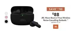 Harvey Norman JBL Wave Beam 2 True Wireless Noise-Cancelling Earbuds offer