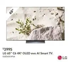 Harvey Norman LG 65" C6 4K" OLED evo AI Smart TV offer