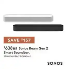 Harvey Norman Sonos Beam Gen 2 Smart Soundbar offer