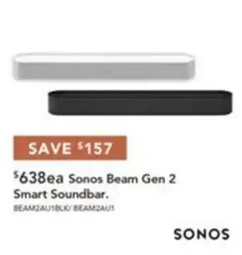 Harvey Norman Sonos Beam Gen 2 Smart Soundbar offer