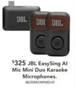 Harvey Norman JBL EasySing AI Mic Mini Duo Karaoke Microphones offer