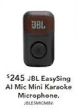 Harvey Norman JBL EasySing AI Mic Mini Karaoke Microphone offer