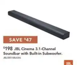 Harvey Norman JBL Cinema 3.1-Channel Soundbar with Built-in Subwoofer offer