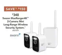 Harvey Norman Swann MaxRanger4K 2-Camera Mini Long-Range Wireless Security System offer