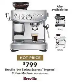 Harvey Norman Breville 'the Barista Express' Impress' Coffee Machine offer