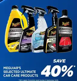 Auto One Meguiar's Selected Ultimate Car Care Products offer