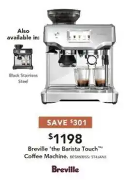 Harvey Norman Breville 'the Barista Touch' Coffee Machine offer