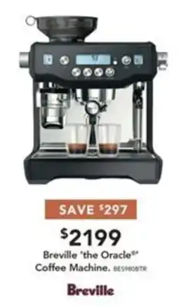 Harvey Norman Breville 'the Oracle' Coffee Machine offer
