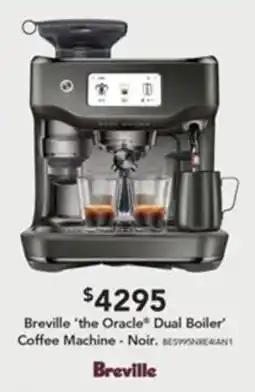Harvey Norman Breville 'the Oracle' Dual Boiler Coffee Machine - Noir offer