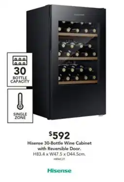 Harvey Norman Hisense 30-Bottle Wine Cabinet with Reversible Door offer
