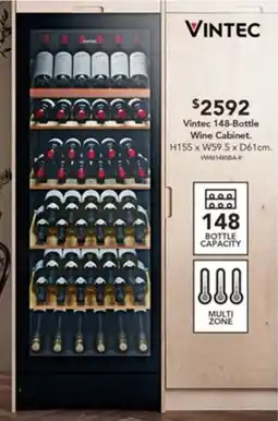Harvey Norman Vintec 148-Bottle Wine Cabinet offer