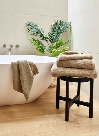 Myer Vue Combed Cotton Ribbed Bath Towels offer
