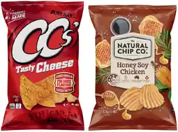 IGA CC’s Corn Chips, The Natural Chip Co. or Samboy Chips 175g Selected Varieties offer