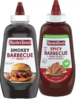 IGA MasterFoods Tomato or Barbecue Squeezy Sauce 500mL Selected Varieties offer