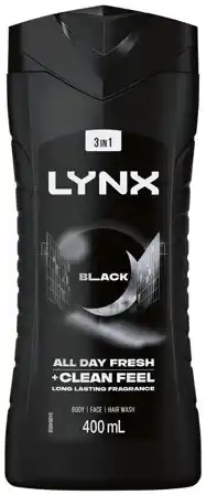 IGA Lynx 3‑in‑1 Body Face Hair Wash Selected Varieties offer