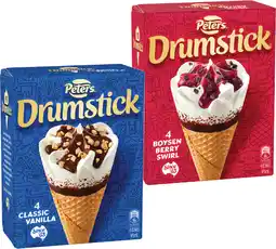 IGA Peters Drumstick 4 Pack or Minis 6 Pack Selected Varieties offer