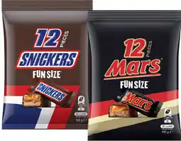 IGA Mars, Snickers or Maltesers Fun Size Pack 132-192g Selected Varieties offer